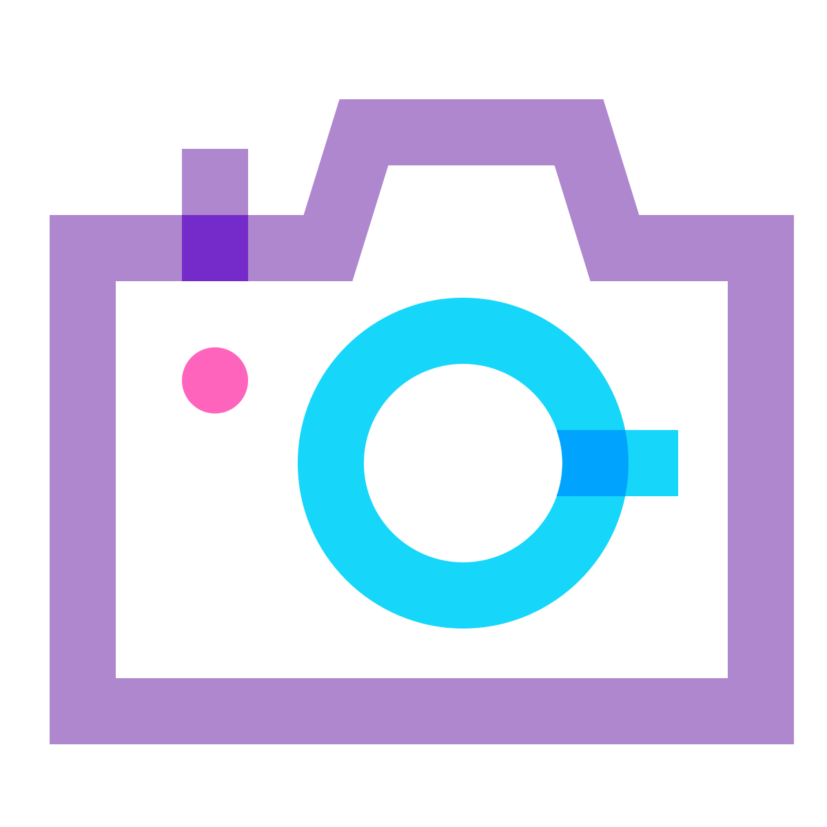 water color style camera icon