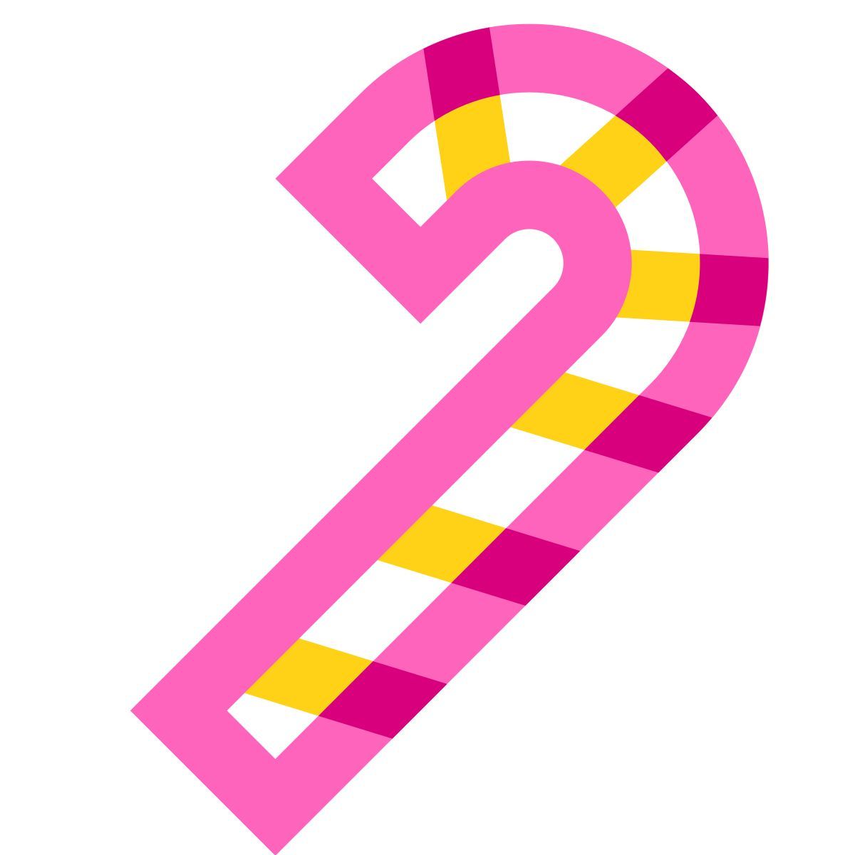 water color style 糖果手杖 icon