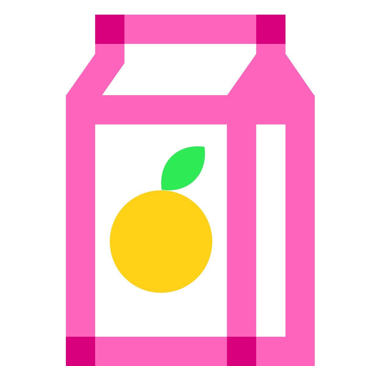 water color style carton de jus d'orange icon