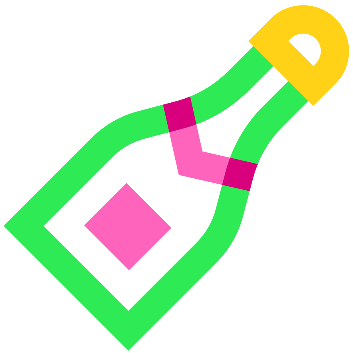 water color style champagne bottle icon