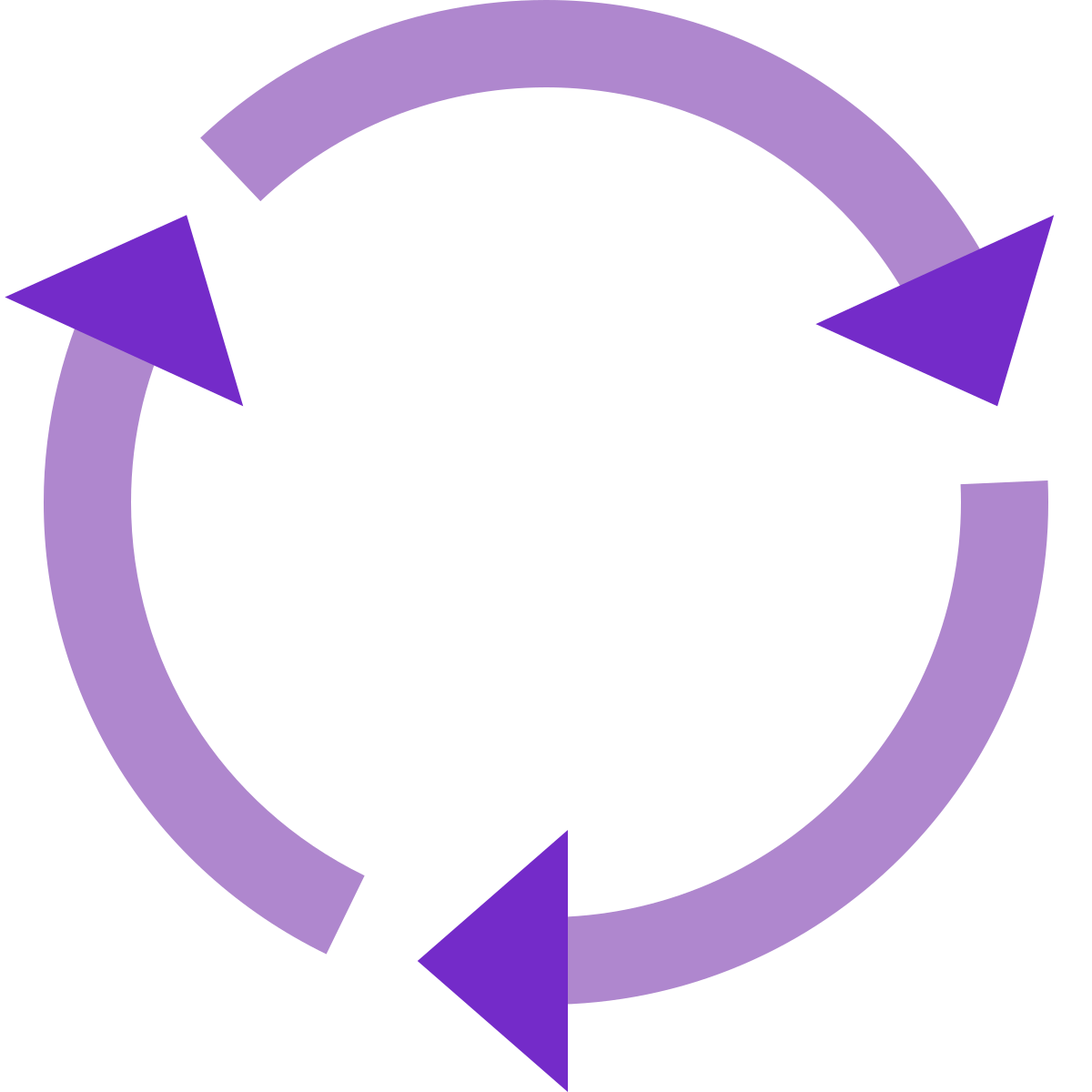 water color style circular arrows icon