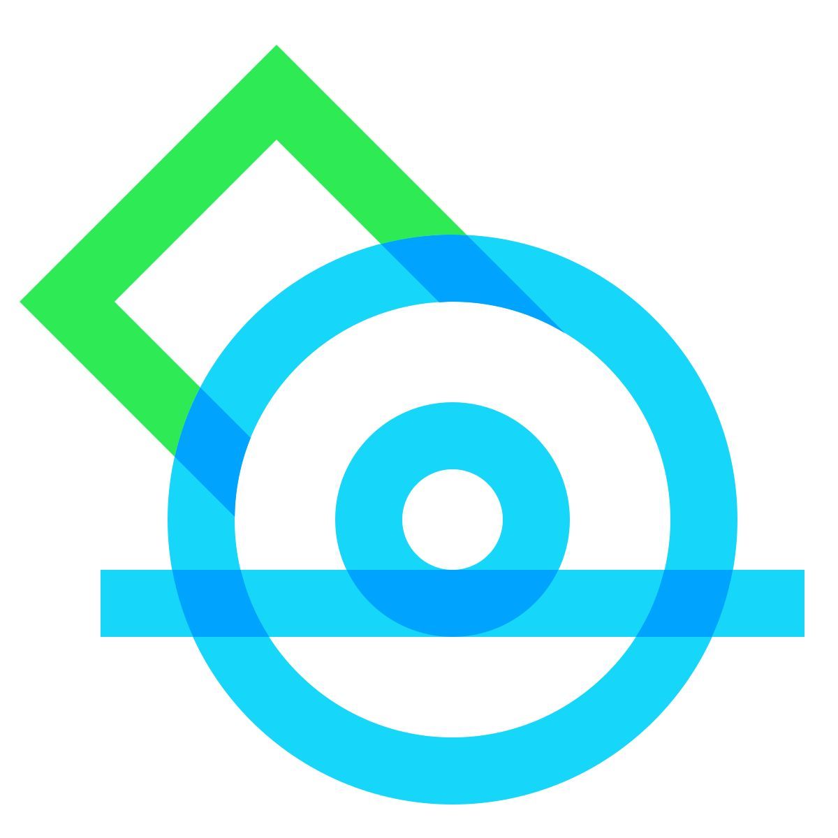 water color style 원형 톱 icon