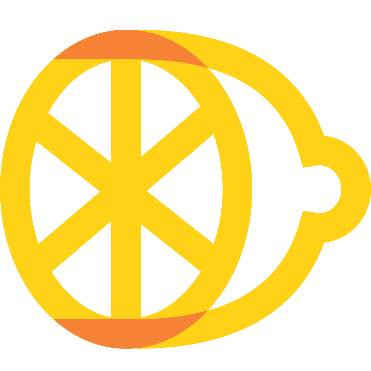 water color style citrus icon