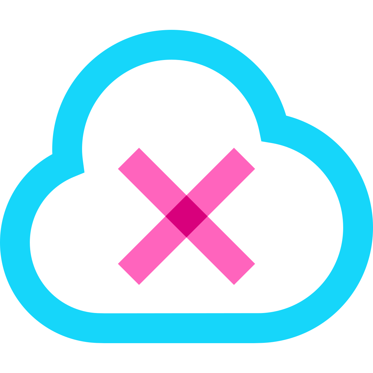 water color style cloud cross icon