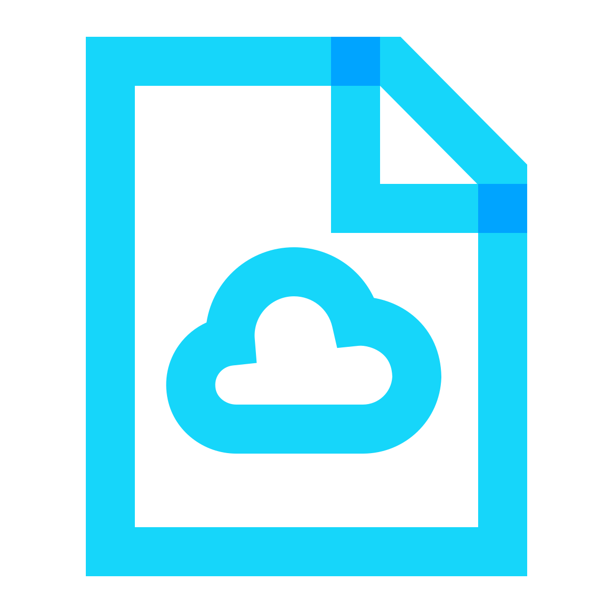 water color style cloud file icon
