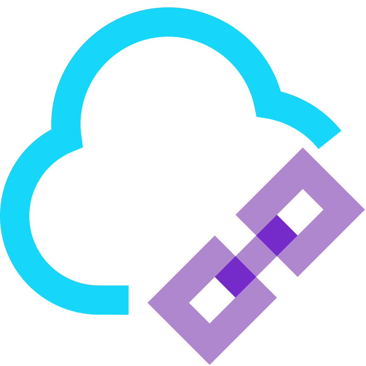water color style cloud link icon