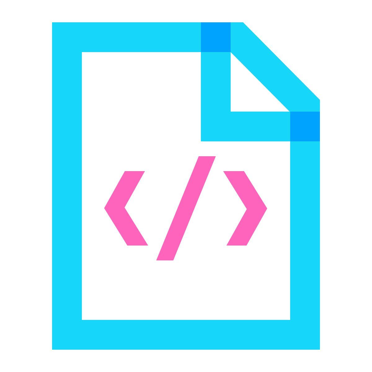 water color style code file icon