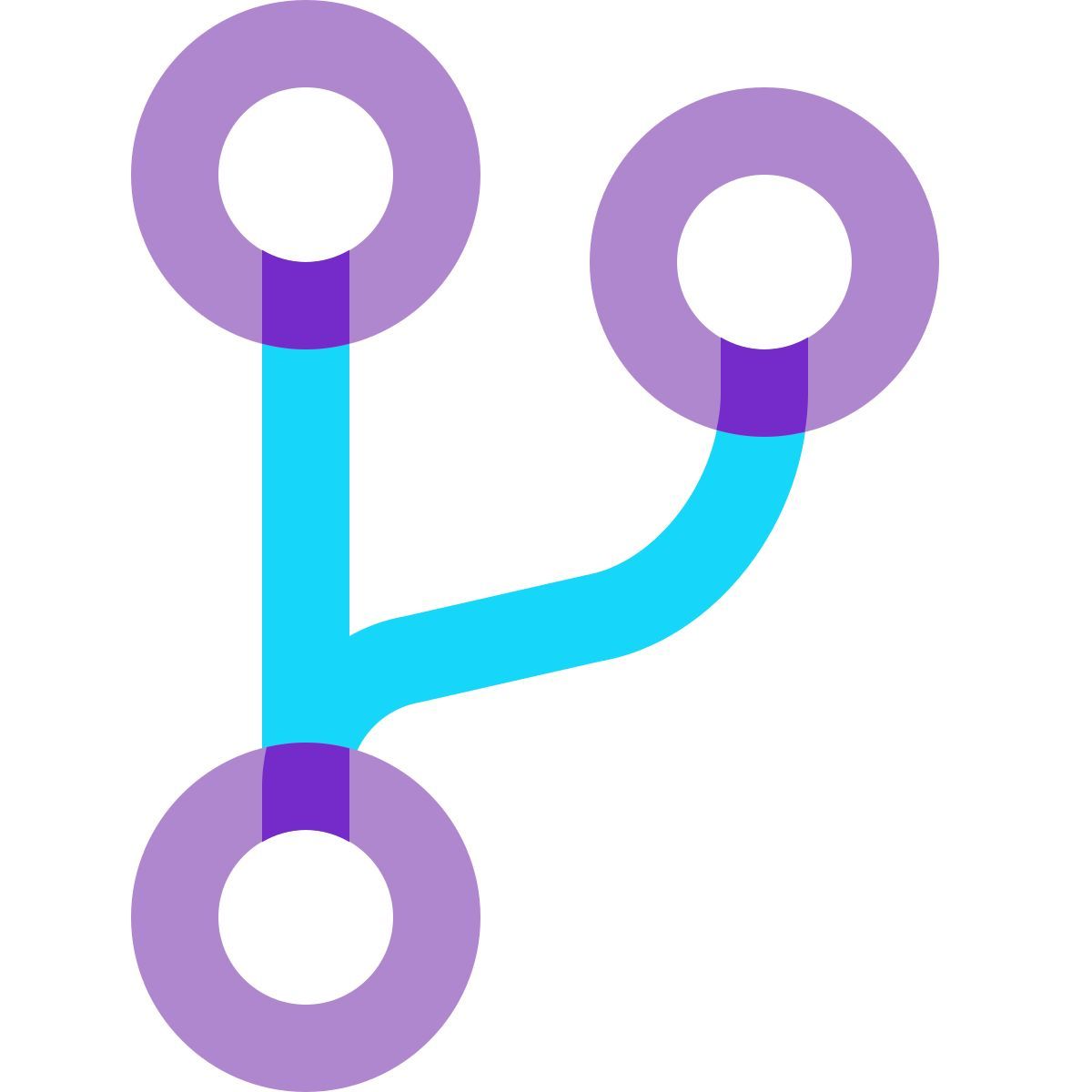 water color style code fork icon