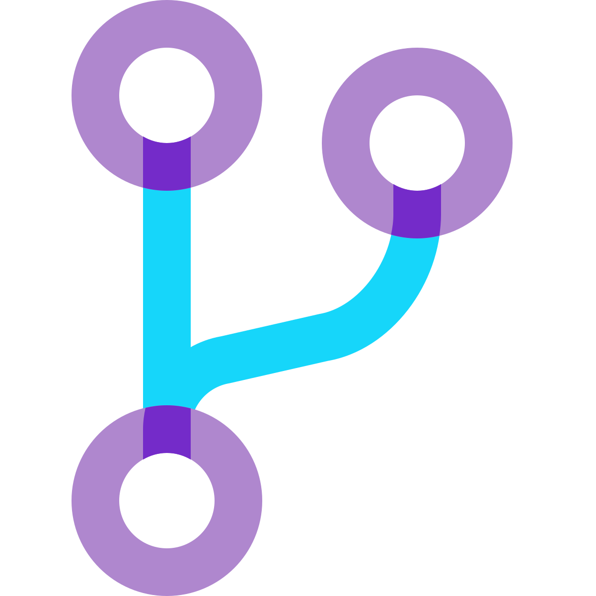 water color style code fork icon