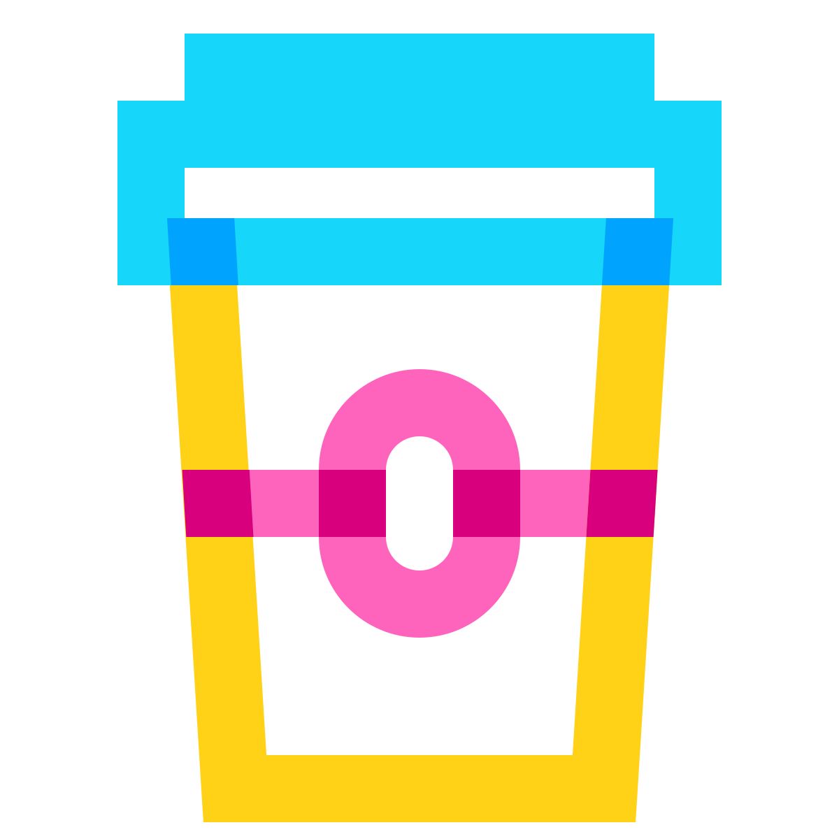 water color style coffee to go icon