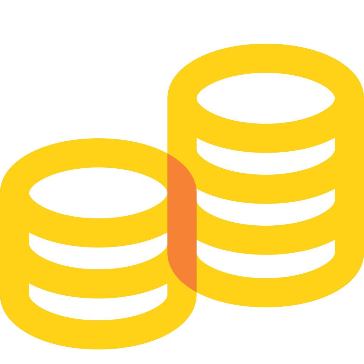 water color style münzen icon