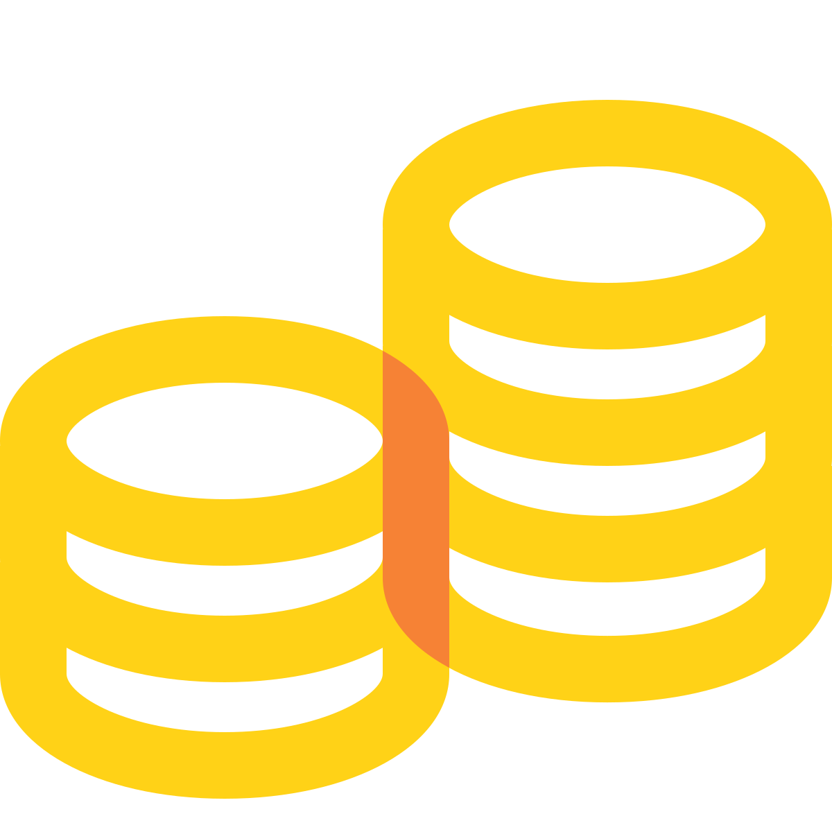 water color style coins icon