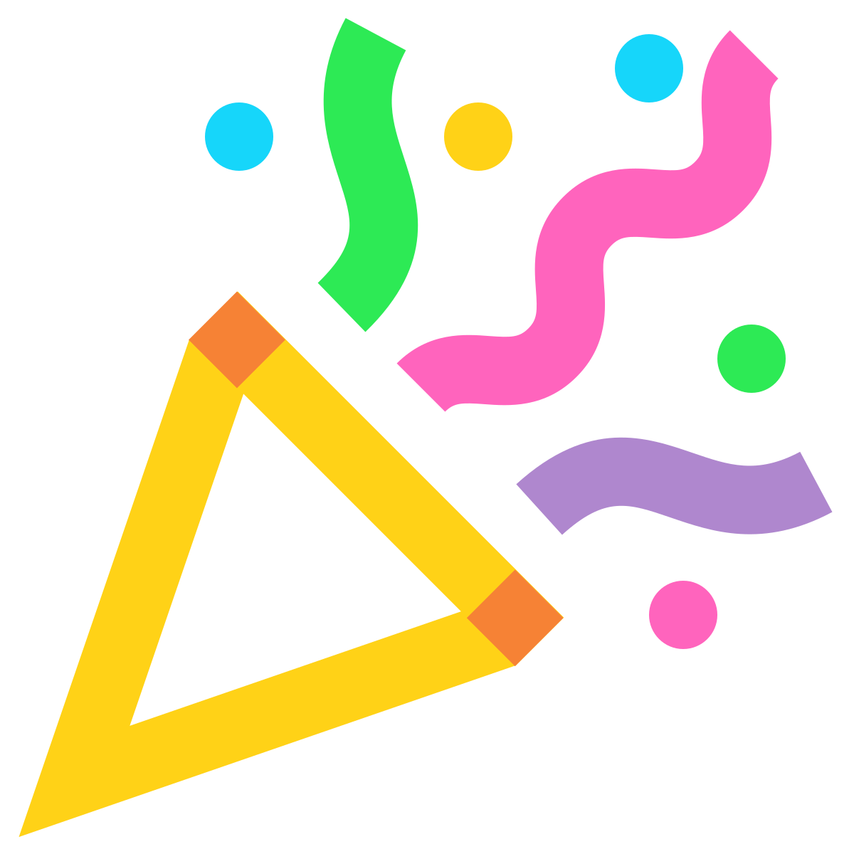 water color style confetti icon