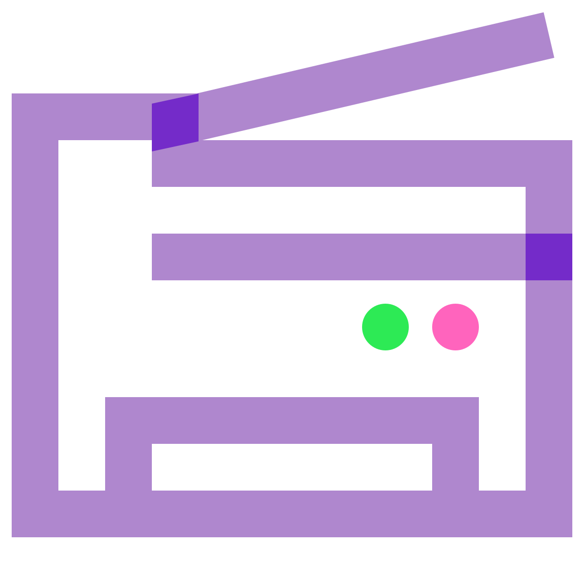 water color style copy machine icon