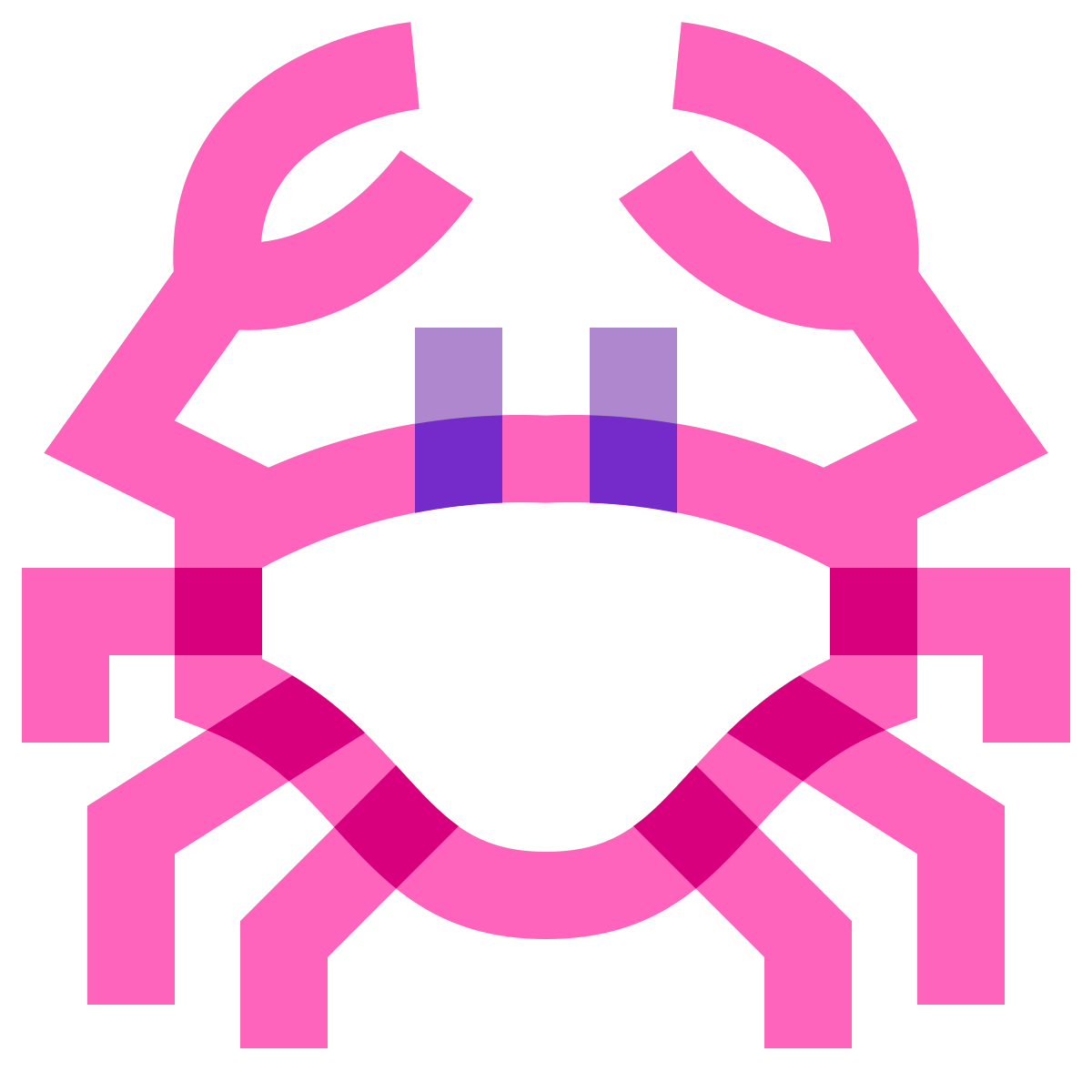 water color style crab icon