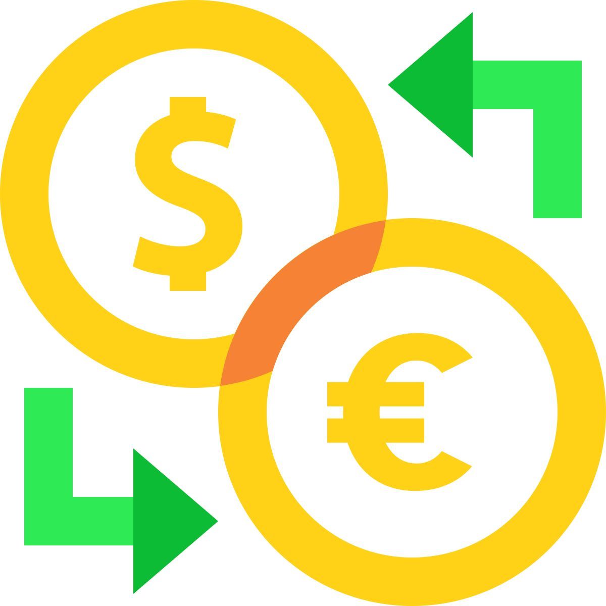 water color style währungsumtausch icon