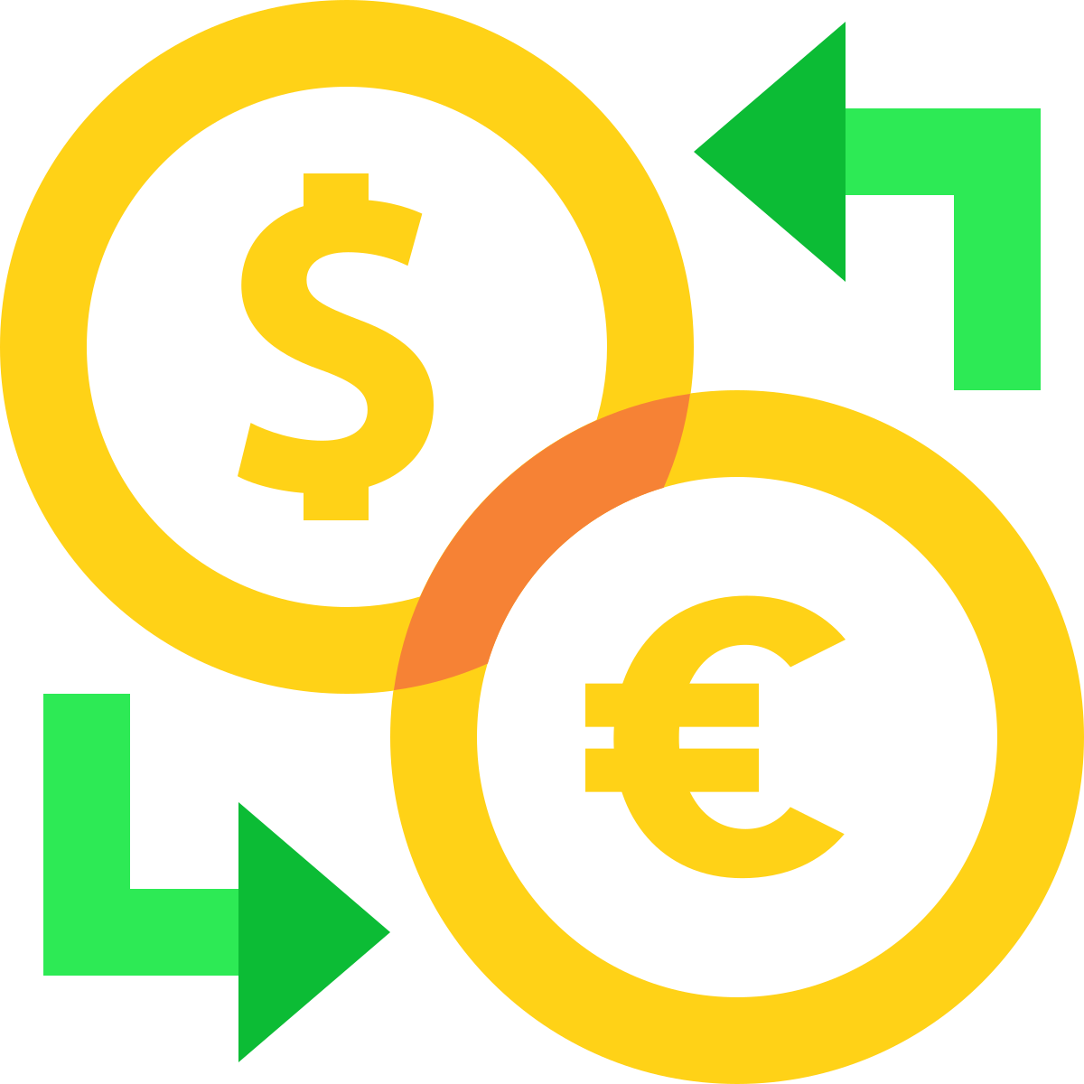 water color style currency exchange icon