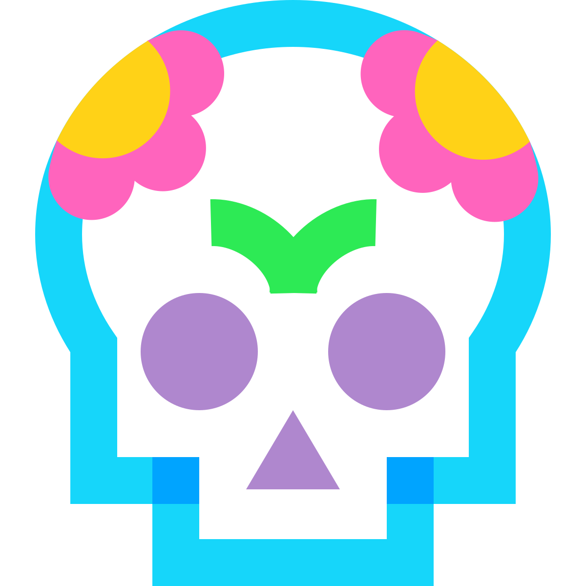 water color style day of the dead icon