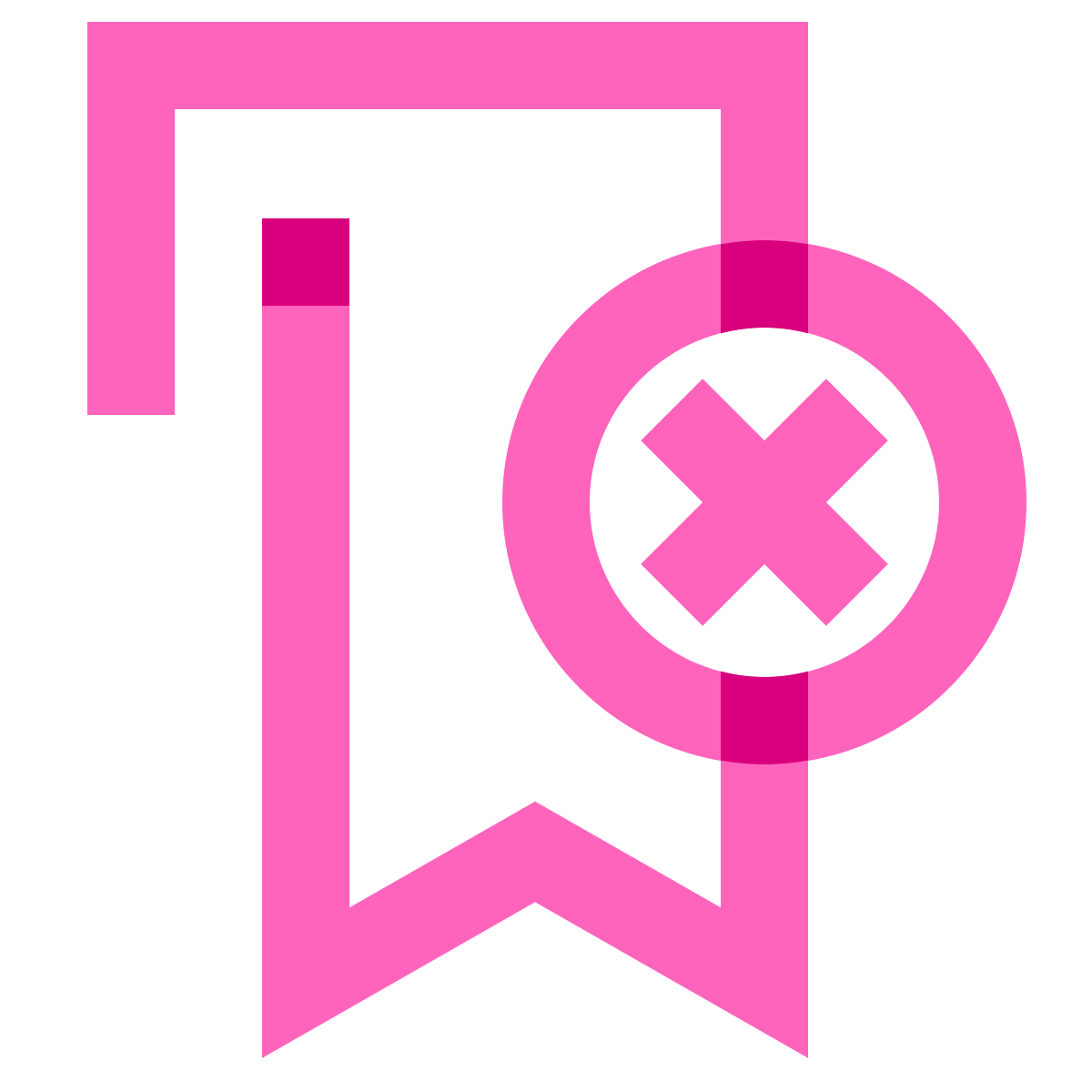 water color style delete bookmark icon