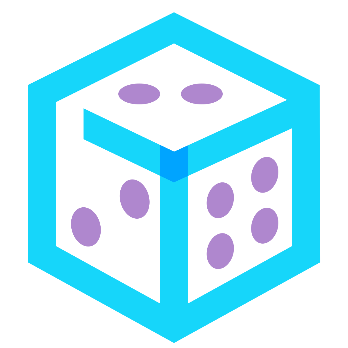 water color style dice icon