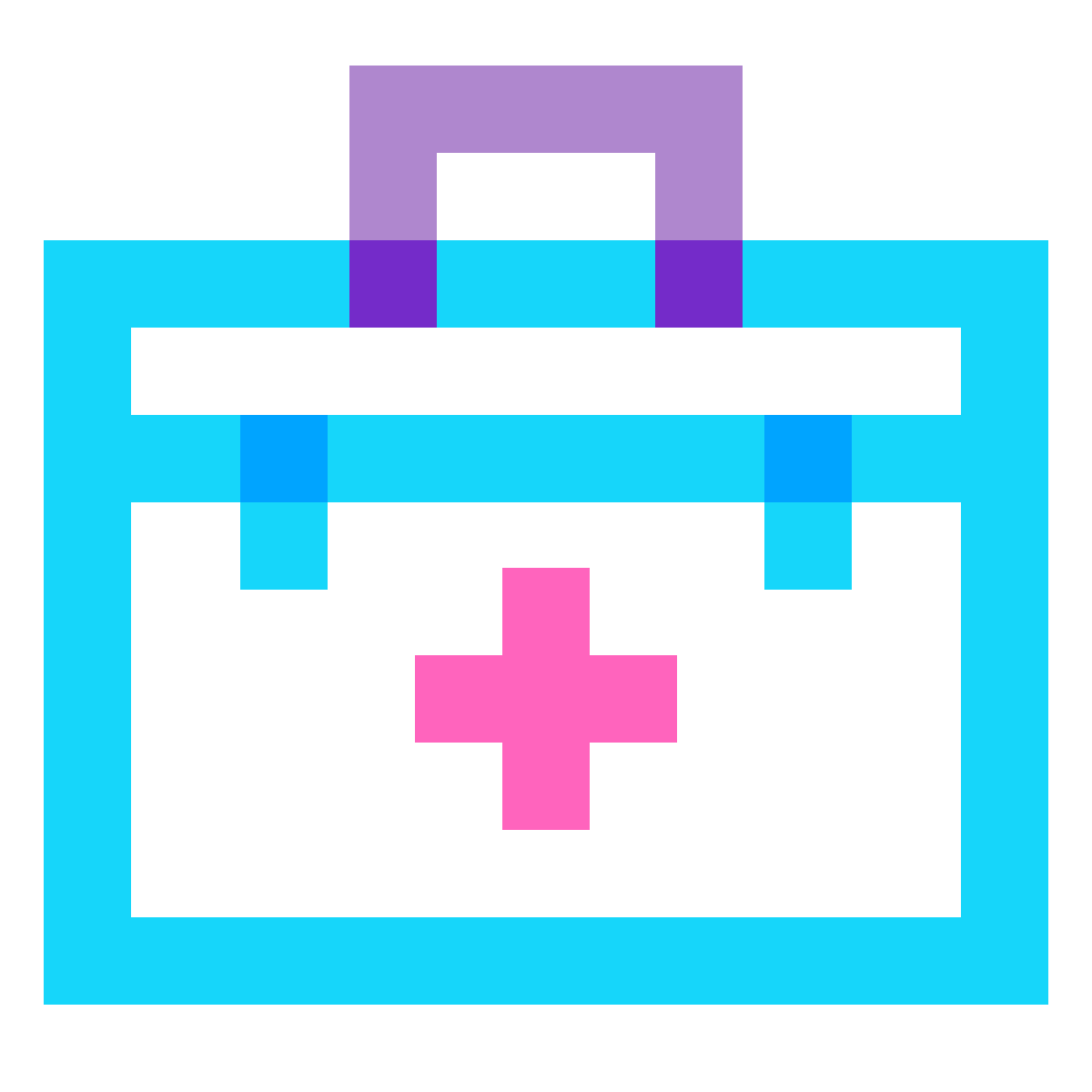 water color style doctors bag icon