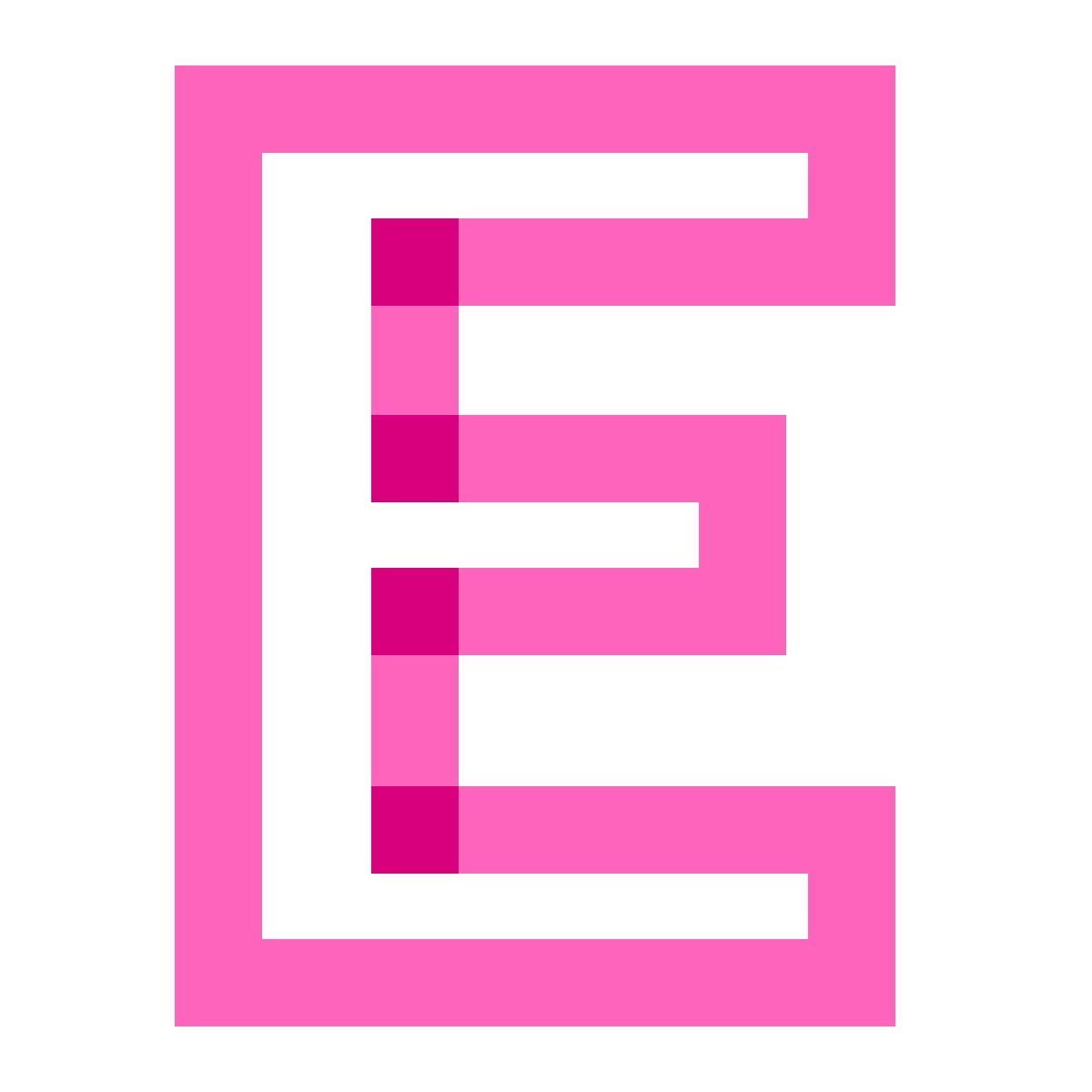 water color style e icon