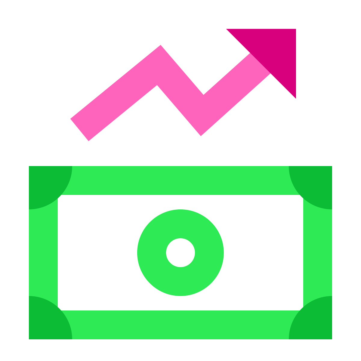 water color style economic improvement icon
