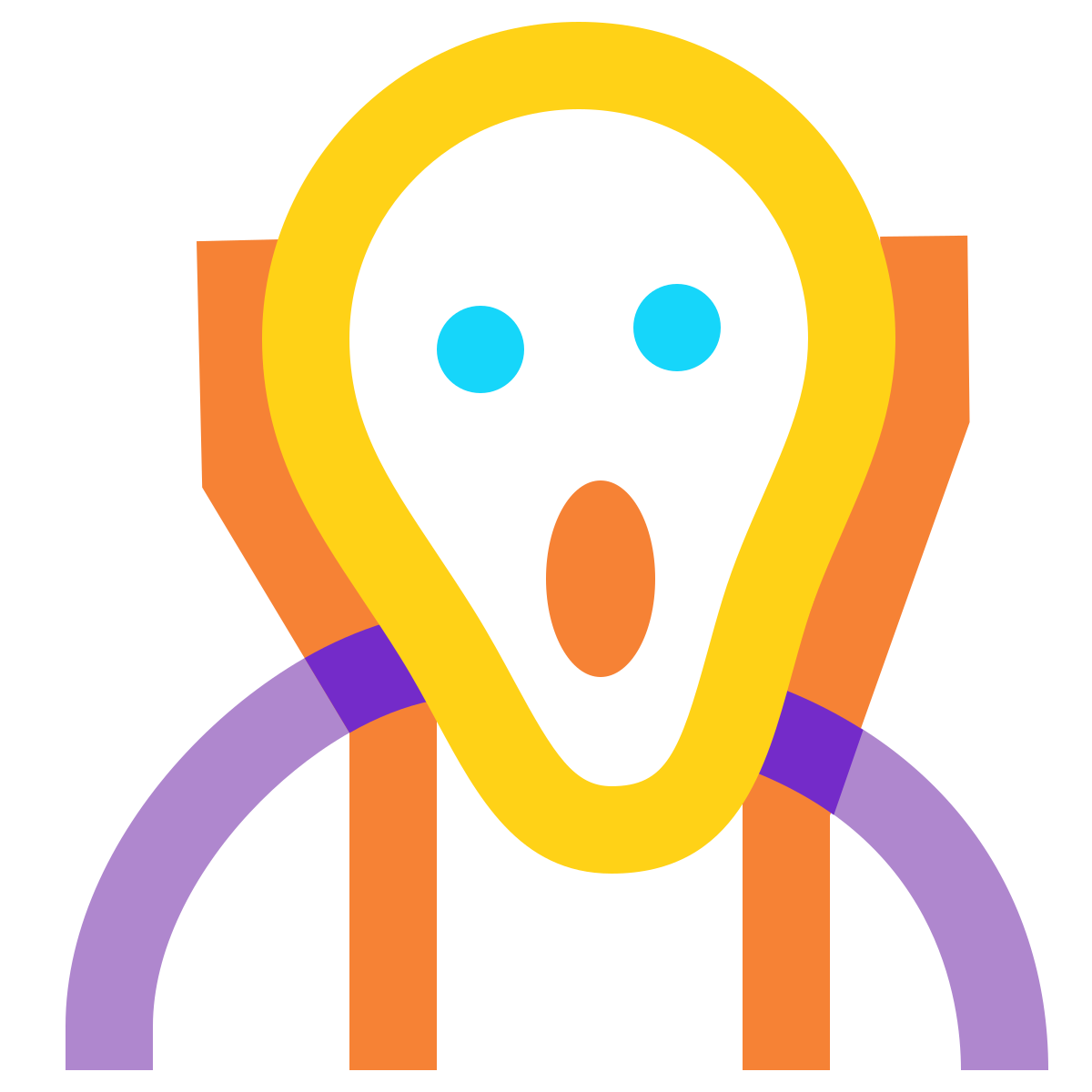 water color style edvard munch icon