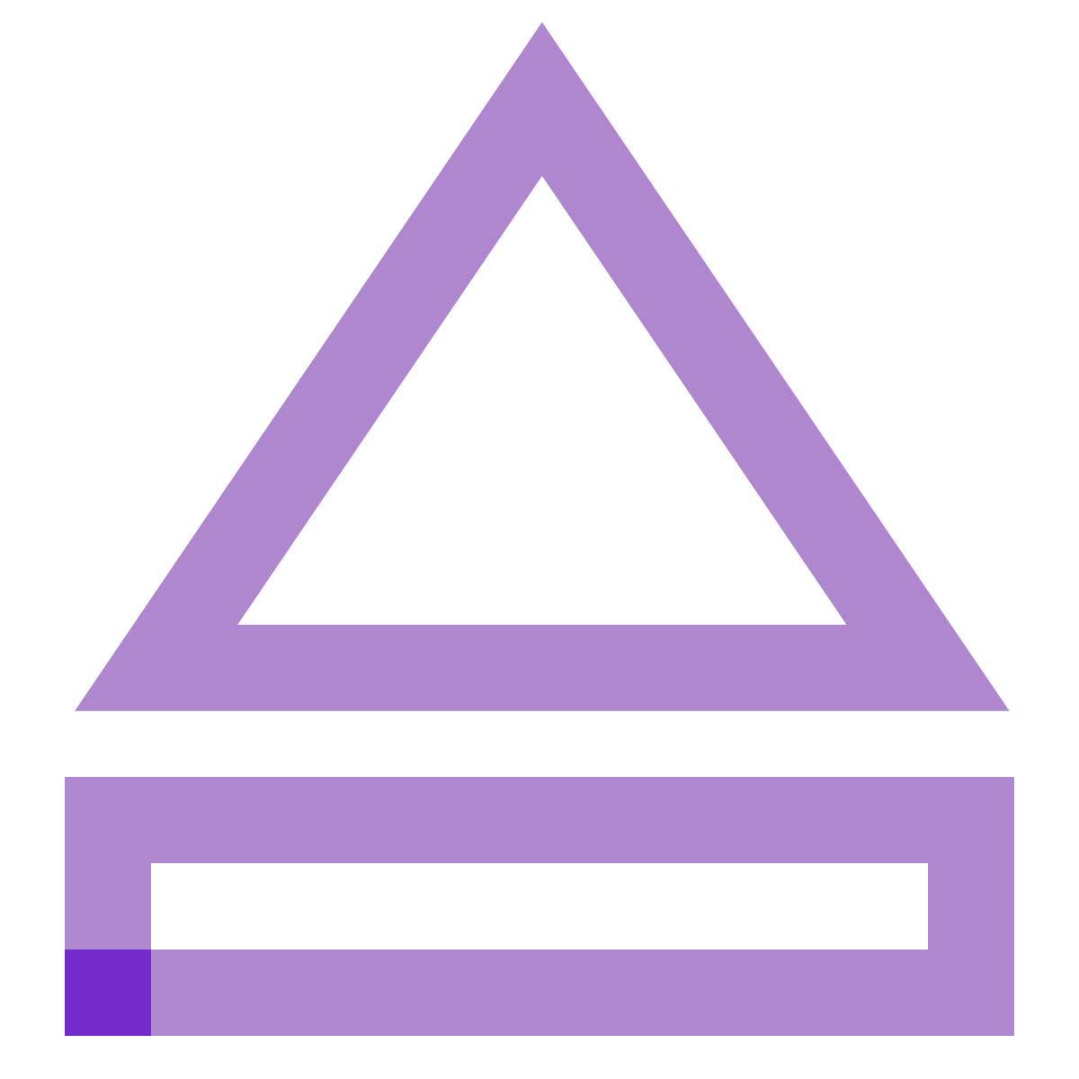 water color style eject icon