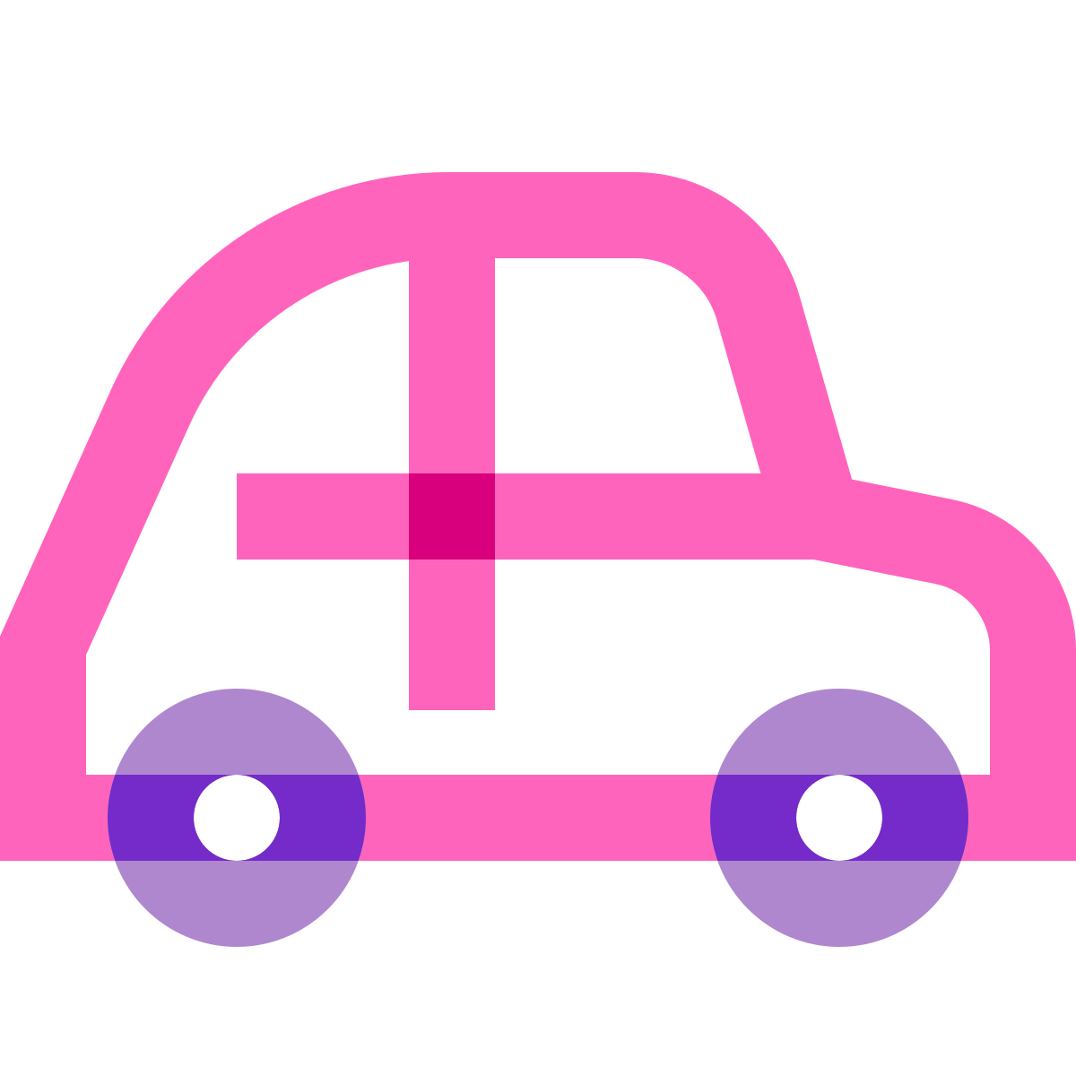 water color style fiat 500 icon