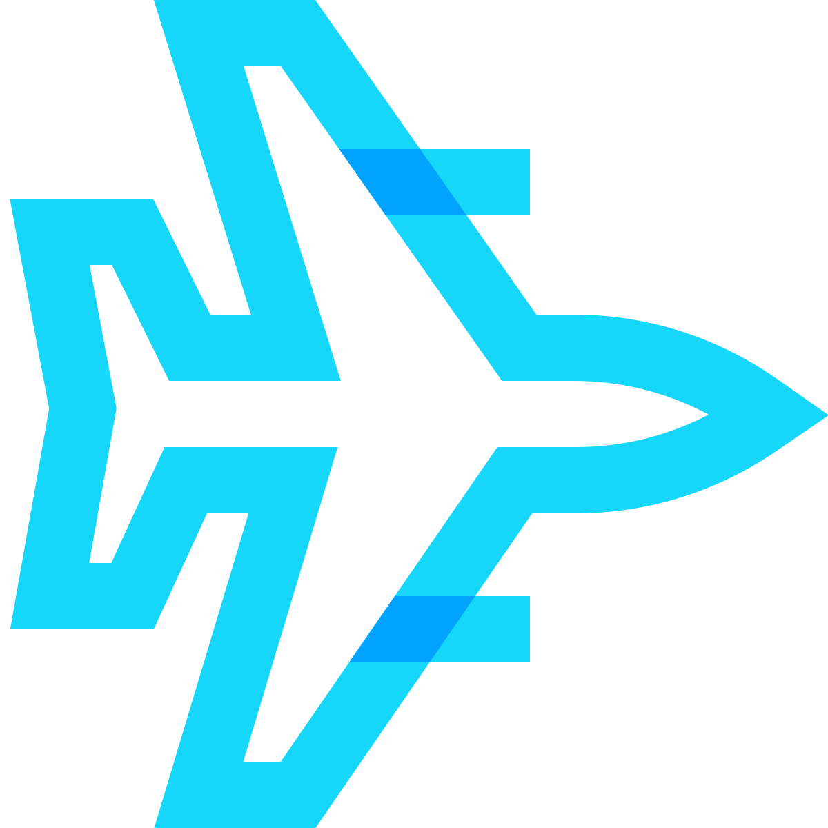 water color style fighter jet icon