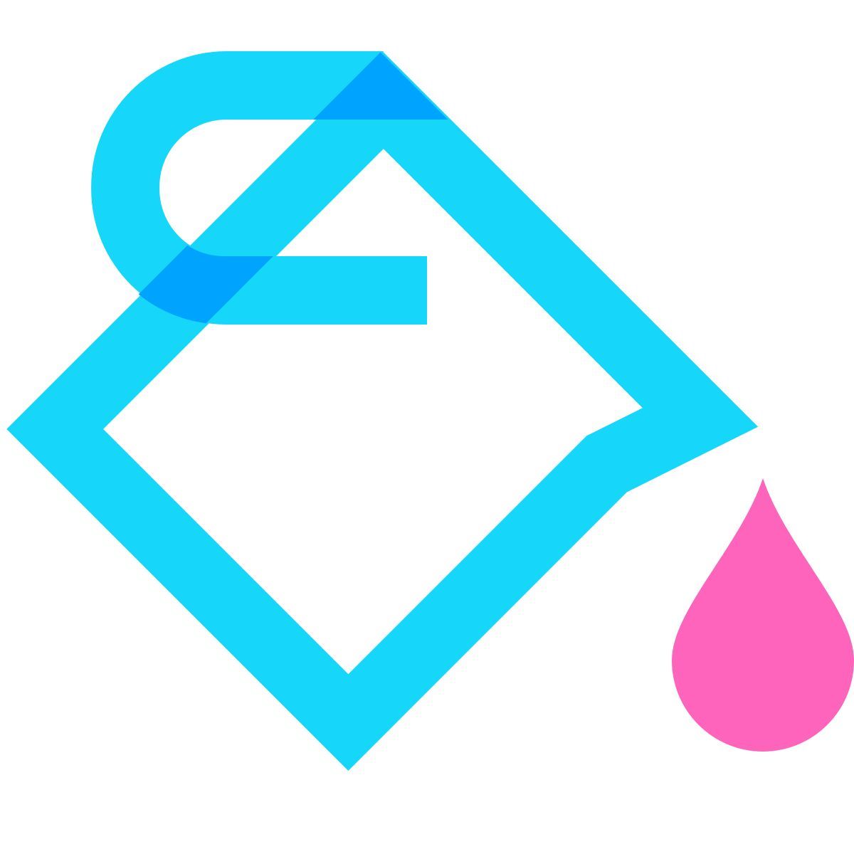 water color style fill color icon