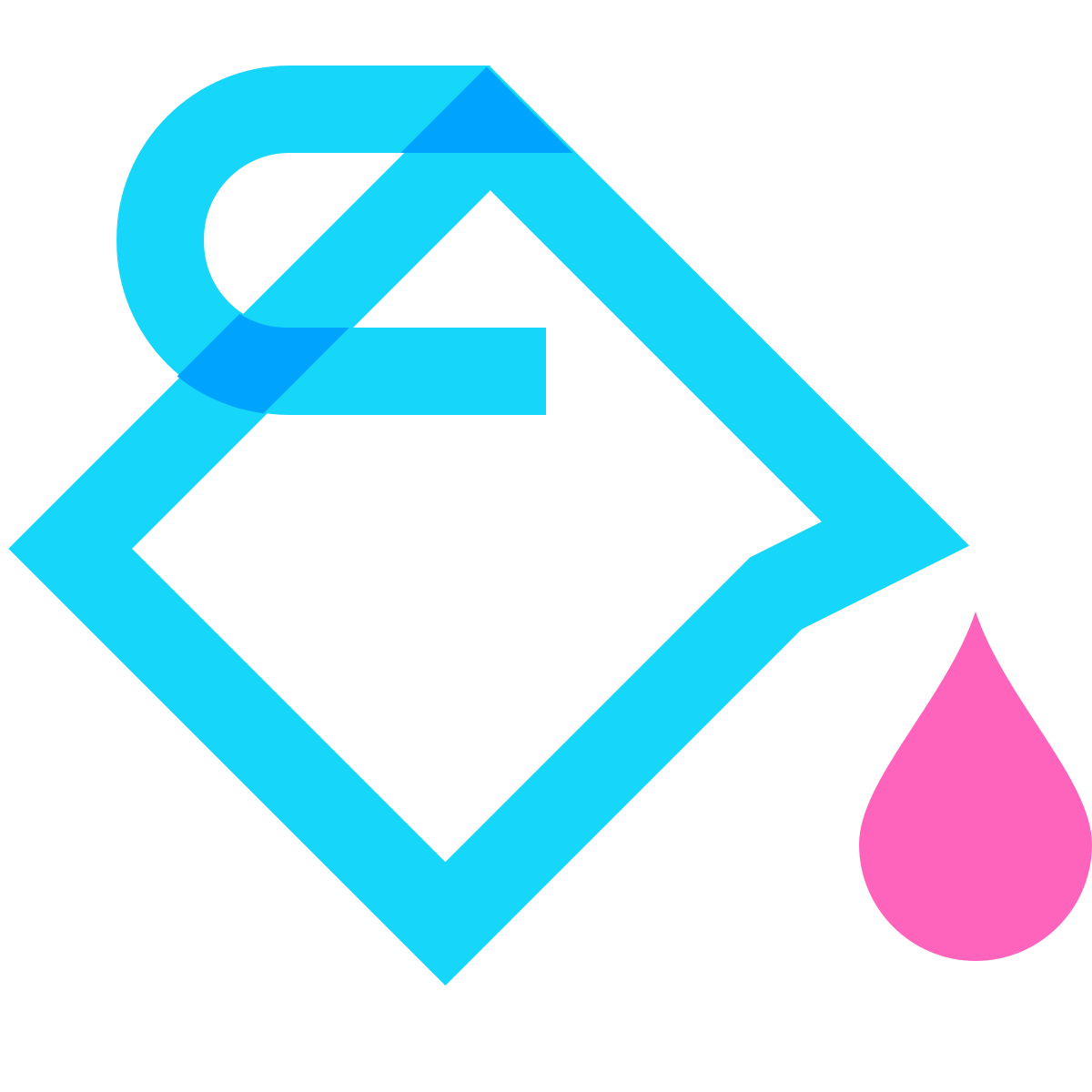 water color style fill color icon