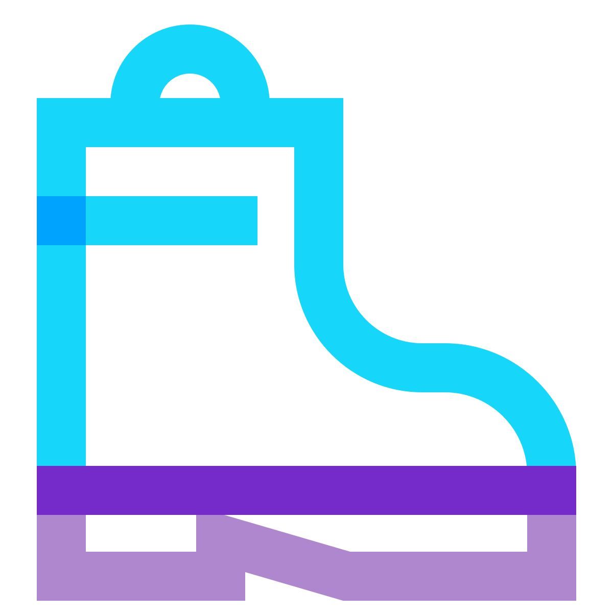 water color style work boot icon