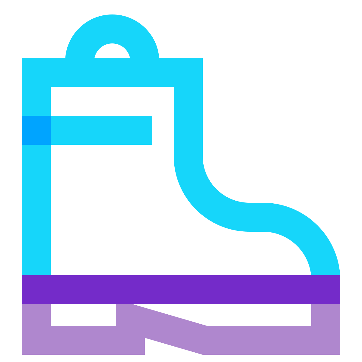 water color style fireman boots icon