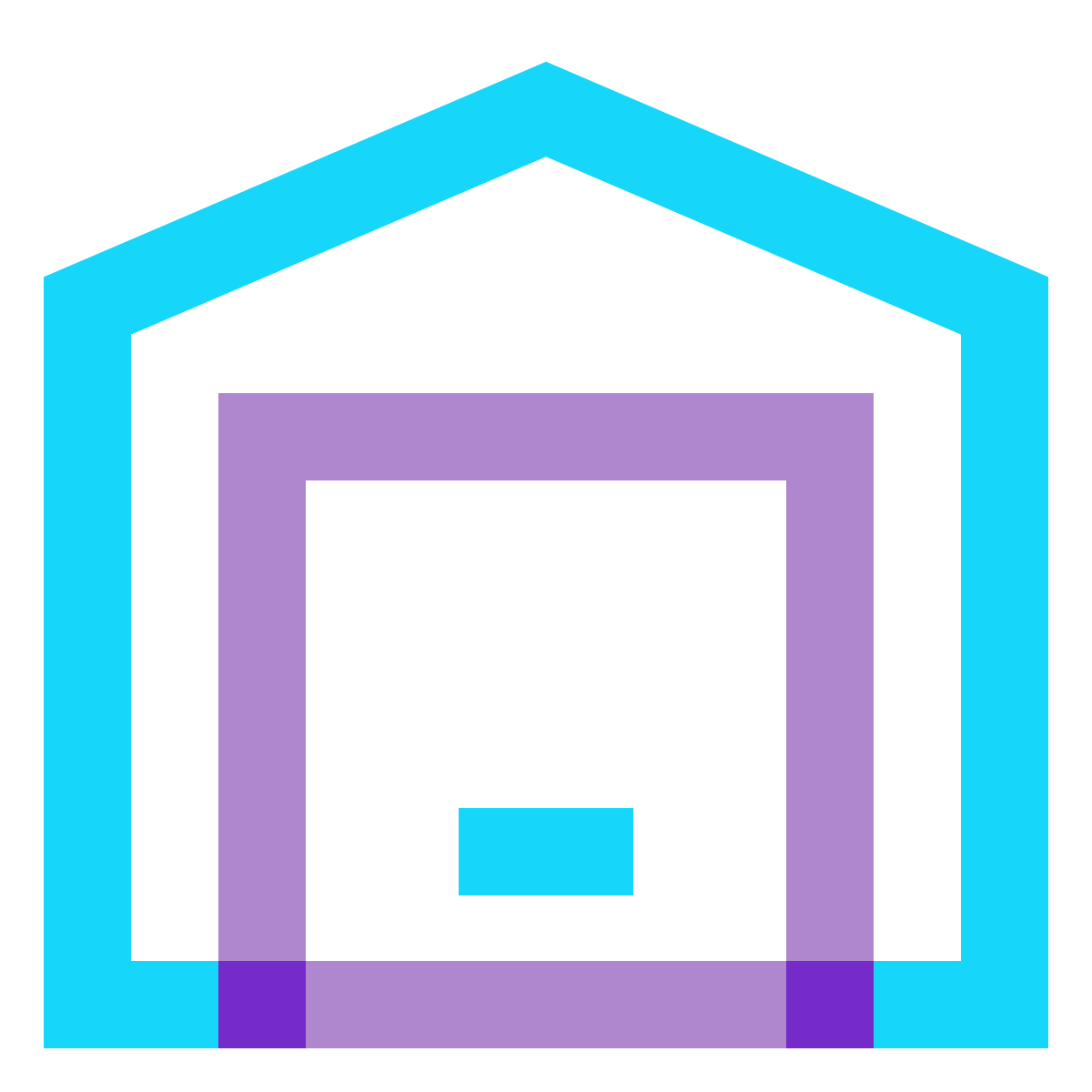 water color style garage closed icon