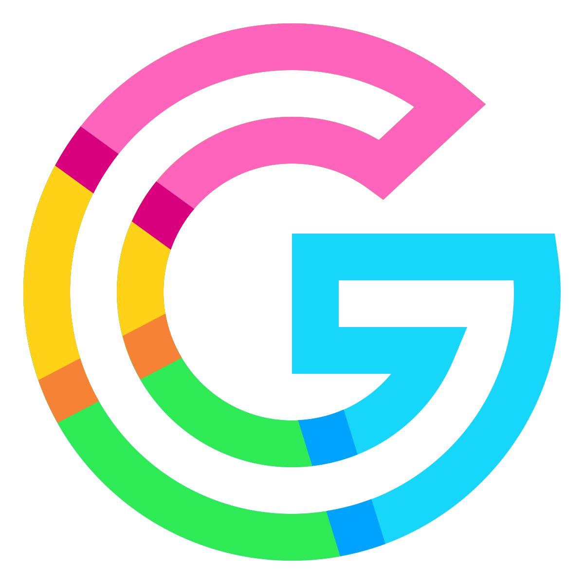 water color style google logo icon