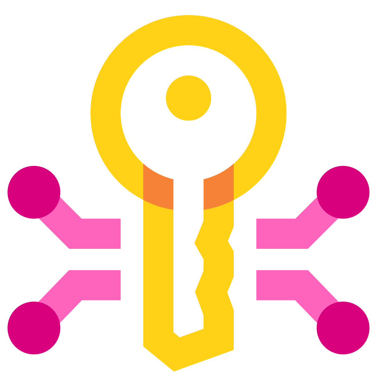water color style grand master key icon