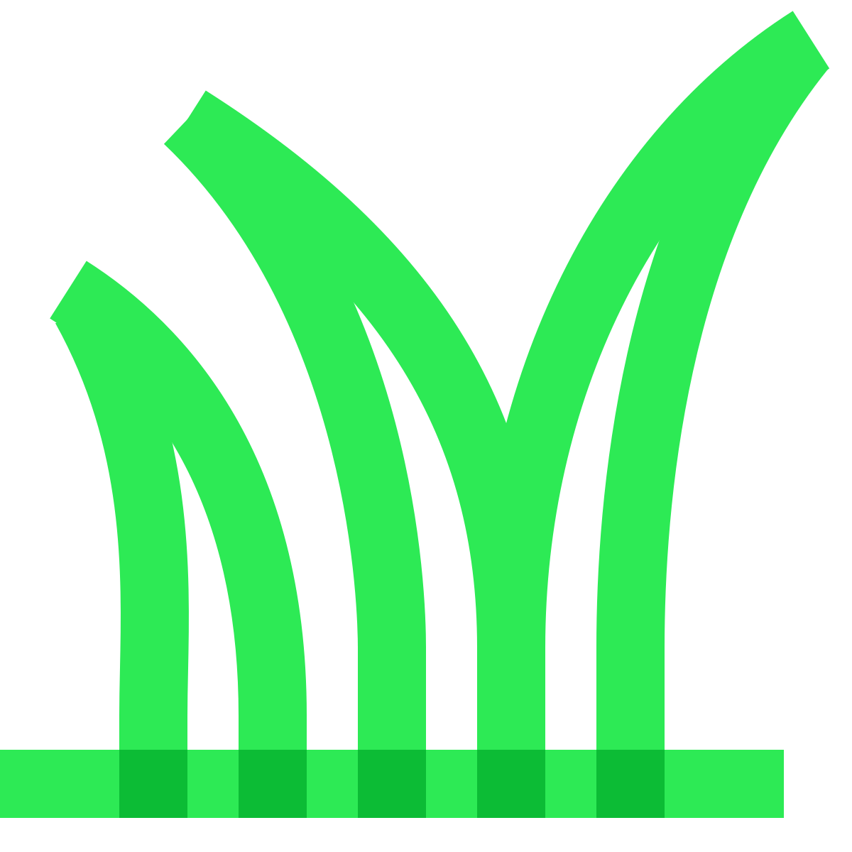 water color style grass icon