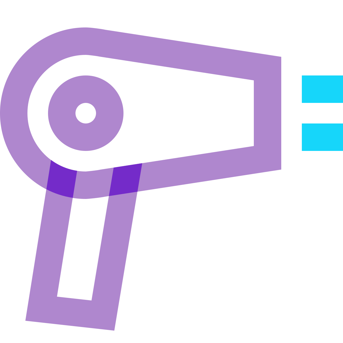 water color style hair dryer icon