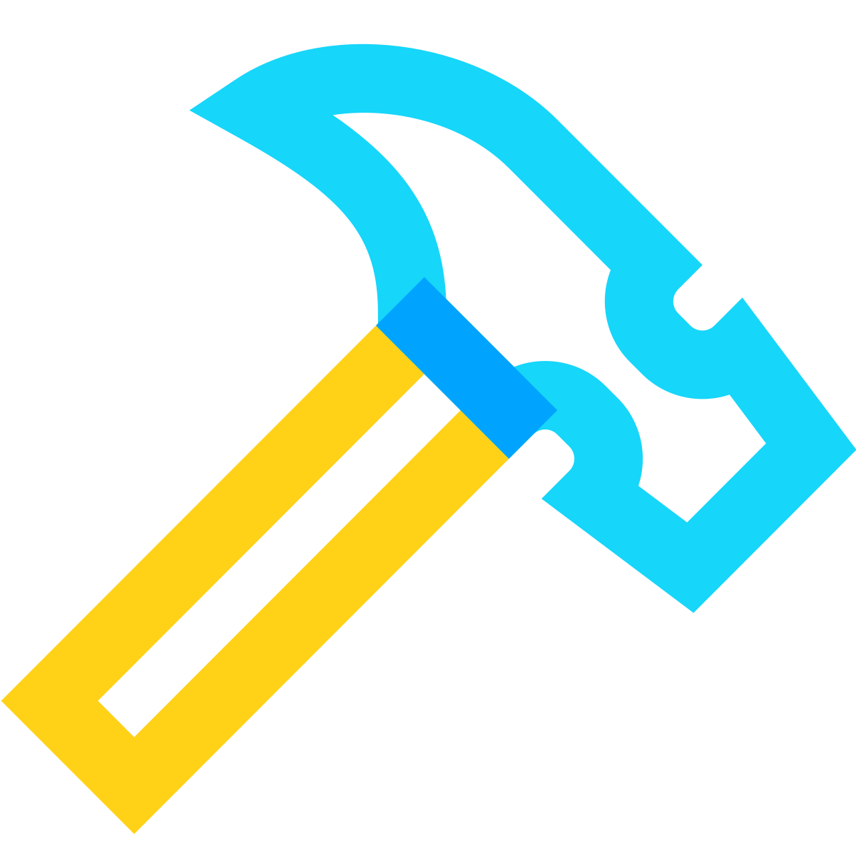 water color style hammer icon