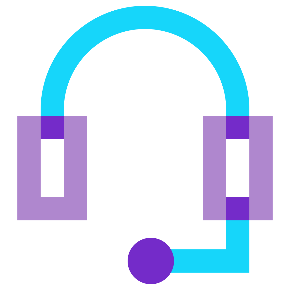 water color style headset icon