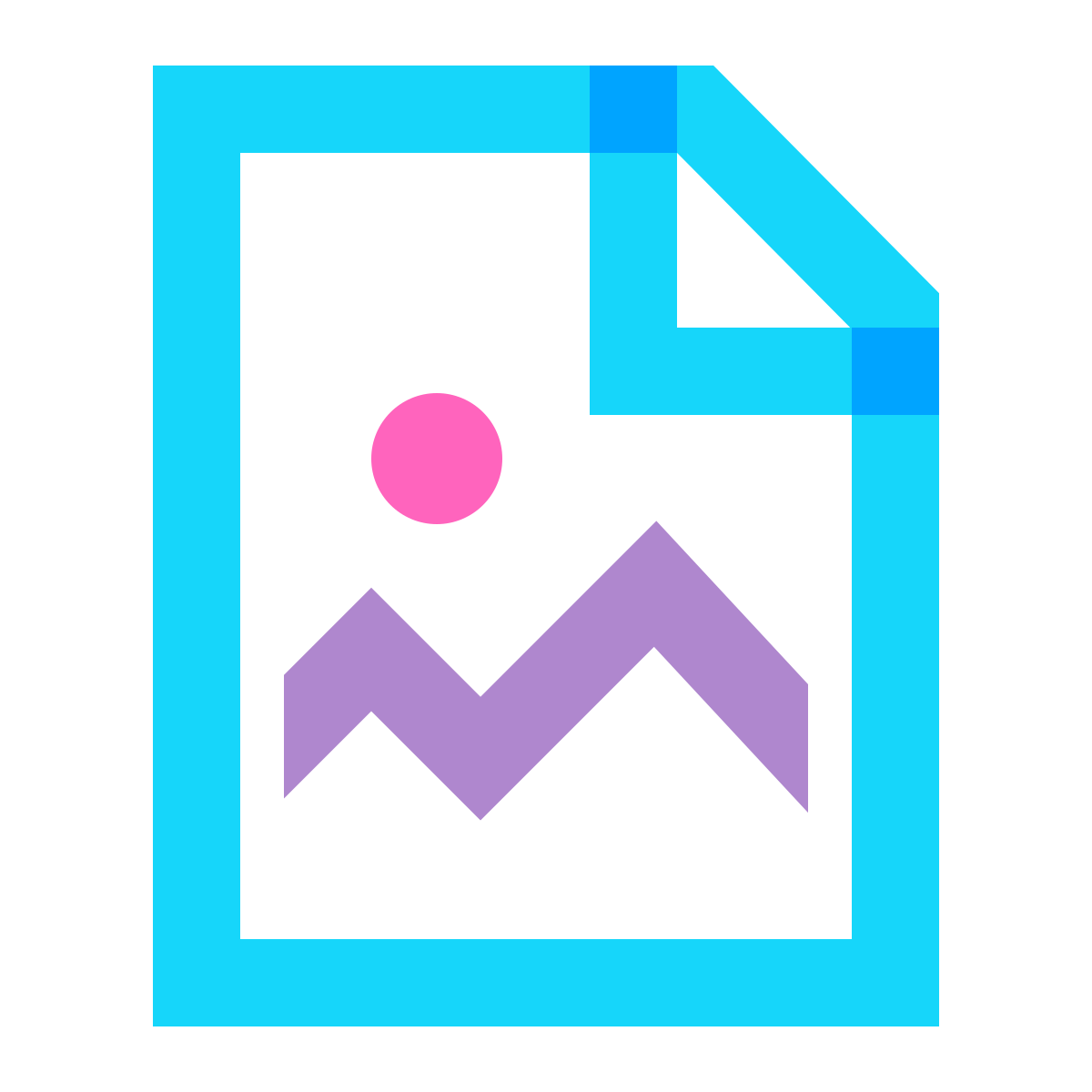 water color style image file icon