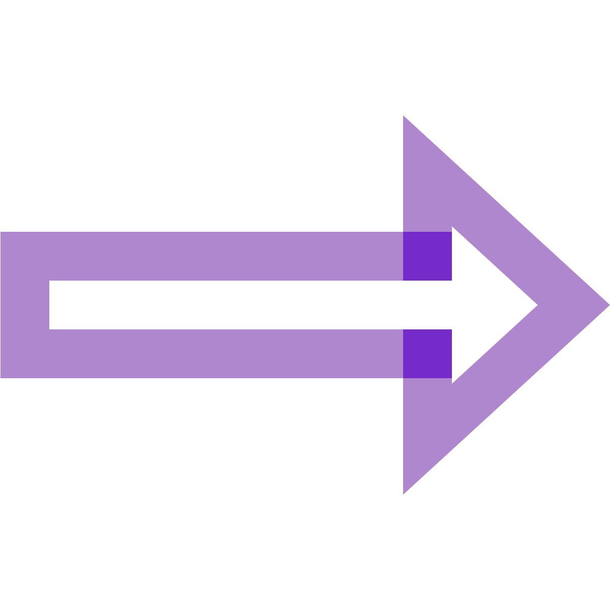 water color style flecha derecha larga icon