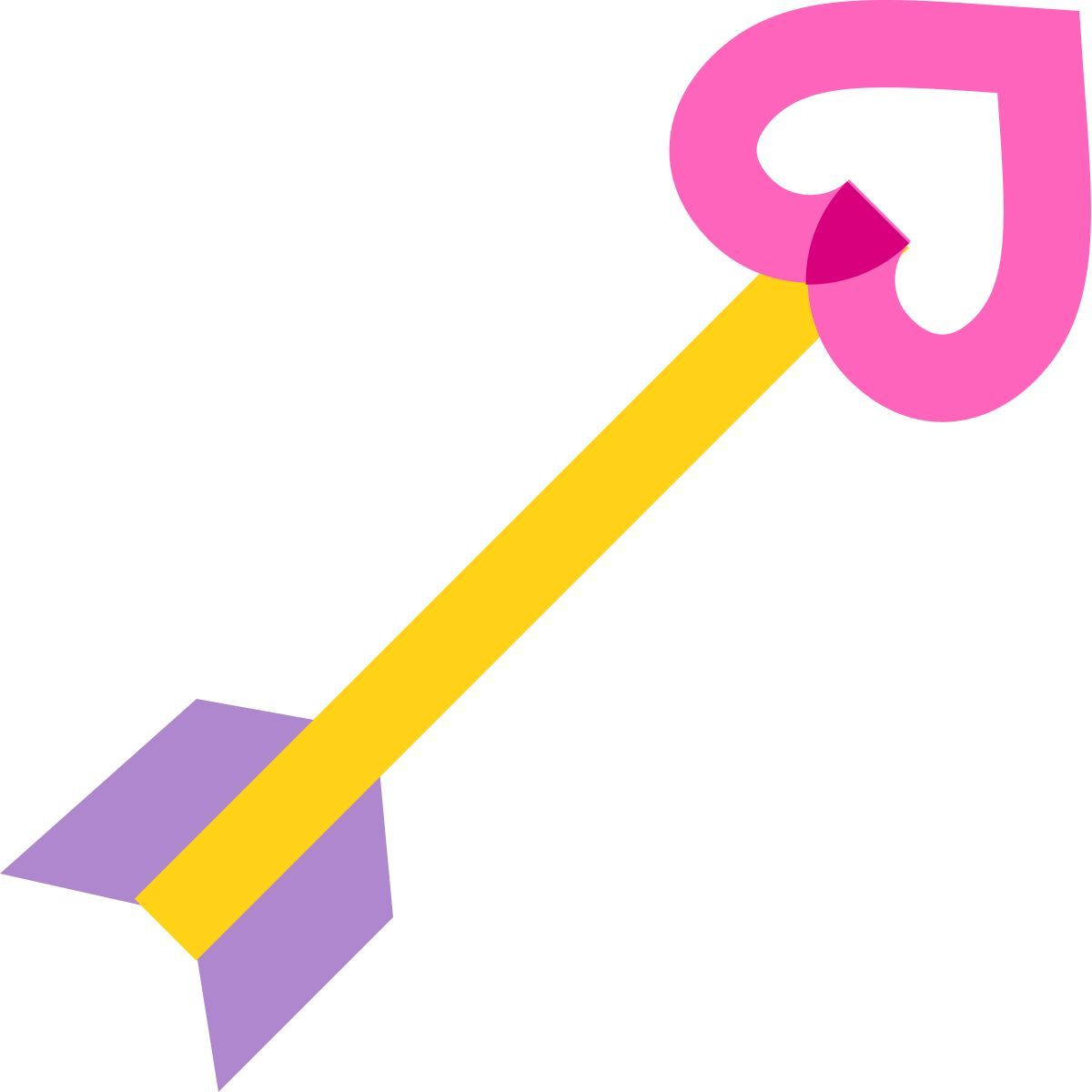 water color style freccia d'amore icon