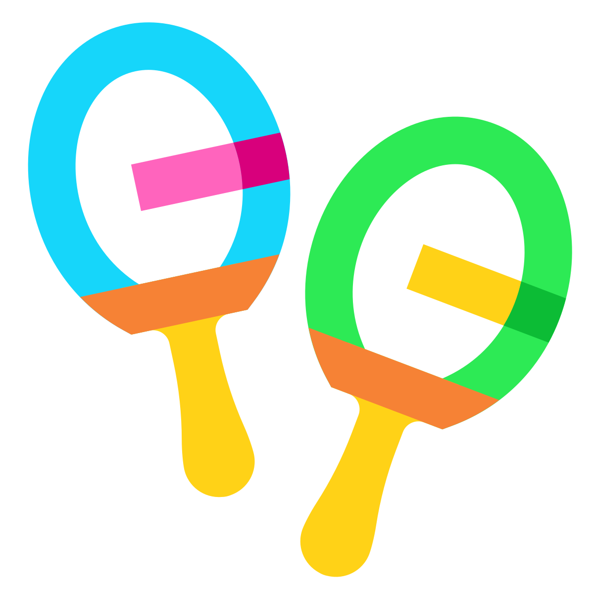 water color style maracas icon