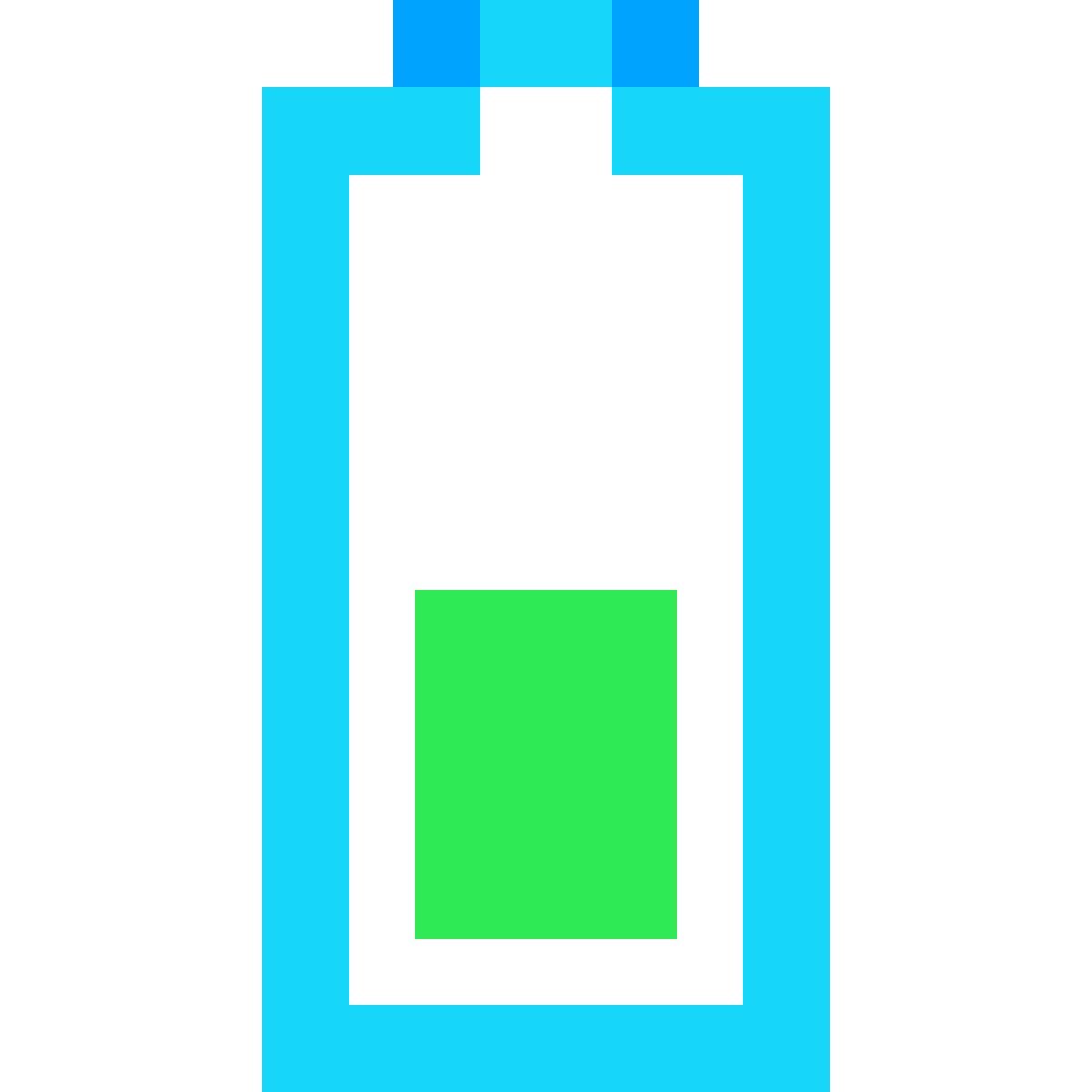 water color style 반 충전 icon