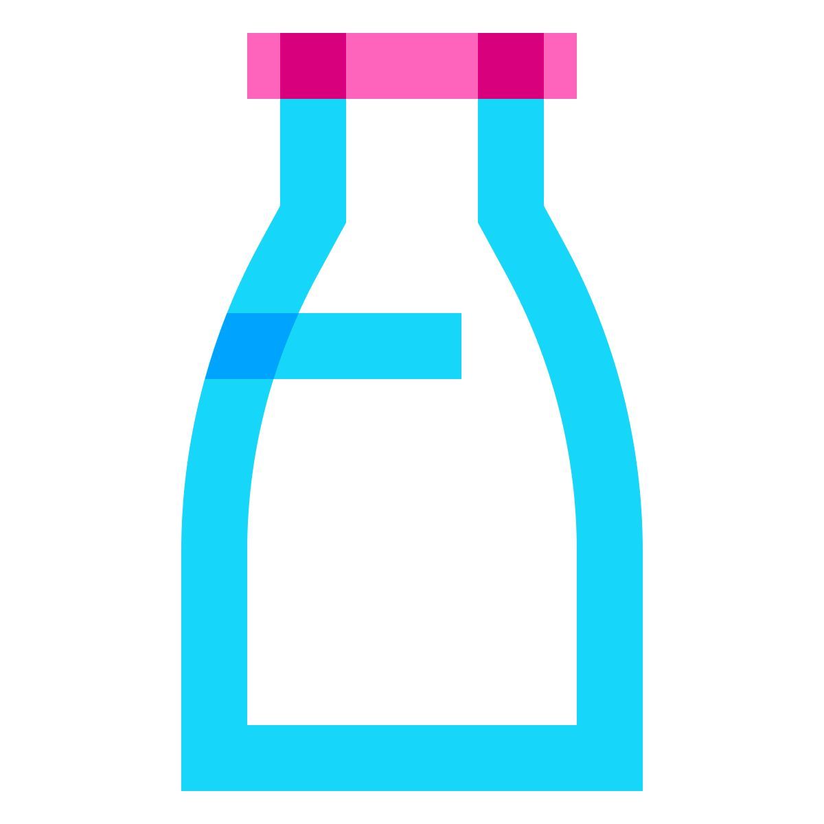 water color style 우유 병 icon