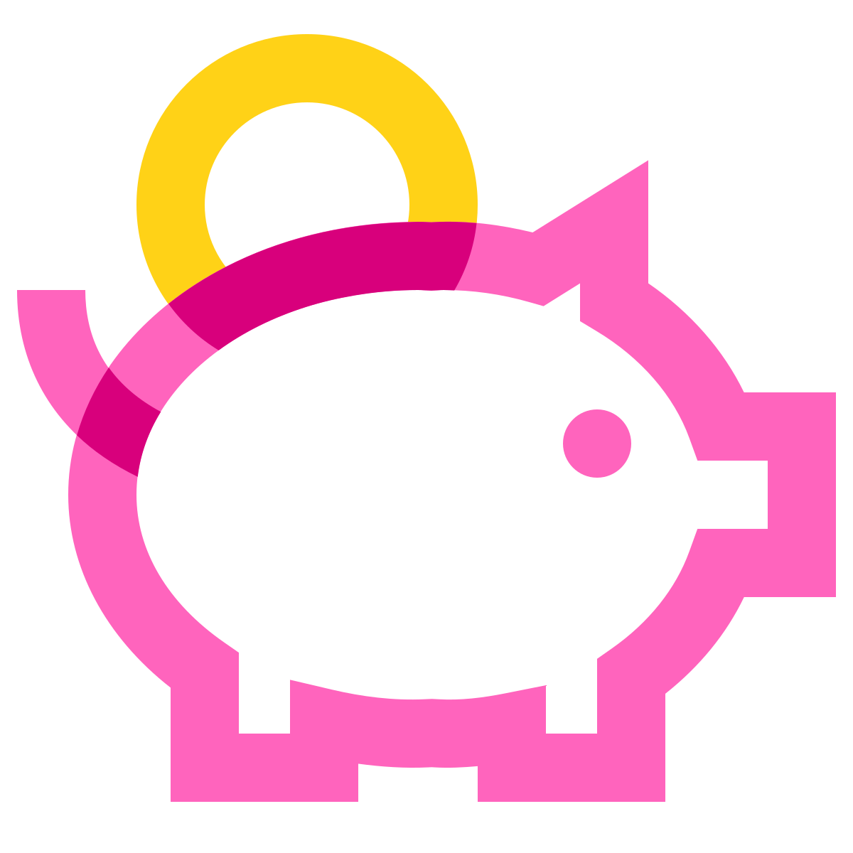 water color style money box icon