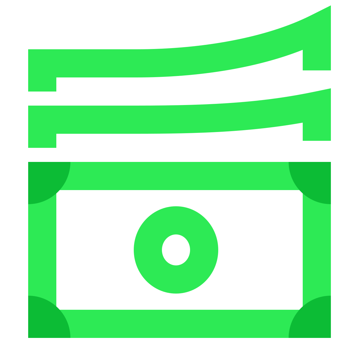 water color style money icon